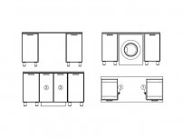 Модуль для установки стиральной машины под общую столешницу МС600 600х716х116 Прованс